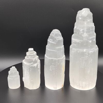 Selenite display crystal - Tower Mountain - 10 cm