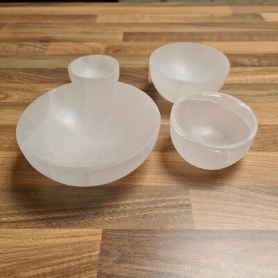Selenite cleansing bowl - Multiple sizes (BUY 2 GET 1 FREE) - 10 cm