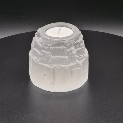 Selenite Tealight Holder - Mountain