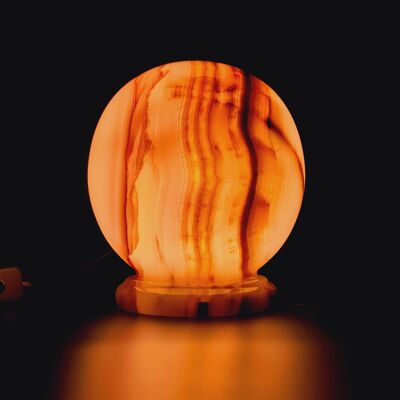 Onyx Sphere Lamp 6"