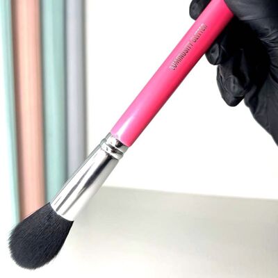 Hot Pink Wooden Makeup Brush Large