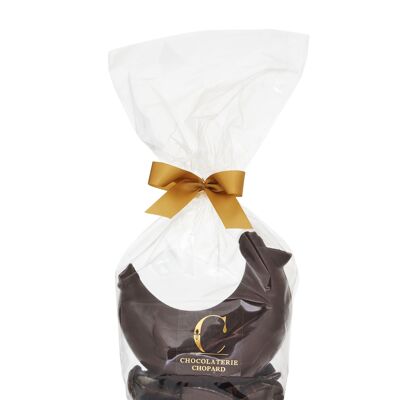 Busta Pasquale Gallina Che Ride Modello Piccolo in Cioccolato Fondente da 100 g