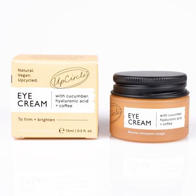 Vegan Eco Friendly Eye Cream with Cucumber, Hyaluronic Acid + Coffee