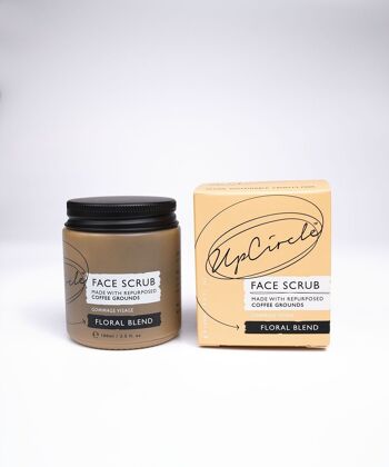 Gommage Visage Vegan Zéro Déchet au Café + Rose Musquée [Mélange Floral] Exfoliant 3