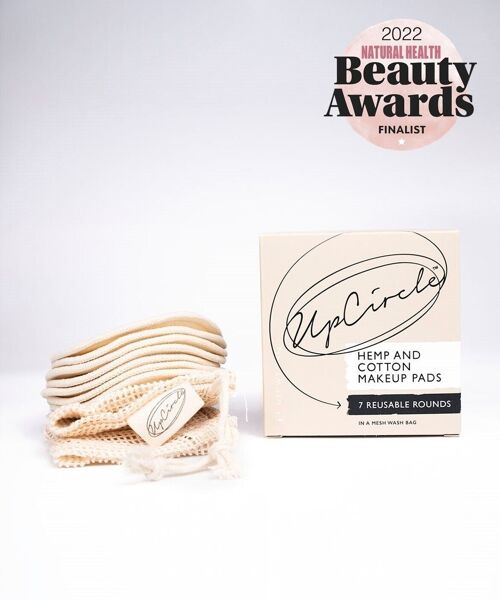 Plastic Free, Reusable Luxury Hemp + Cotton Makeup Pads