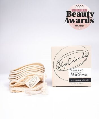 Tampons de maquillage de luxe en chanvre + coton sans plastique et réutilisables 1