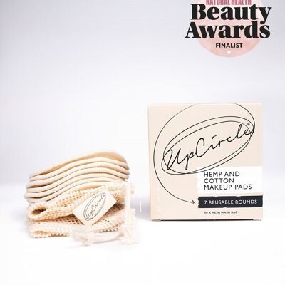 Almohadillas de maquillaje de algodón y bambú de lujo, reutilizables y sin plástico