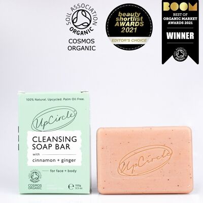 Natural, Vegan, Zero Waste Cleansing Soap Bar - Cinnamon + Ginger