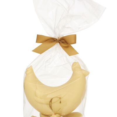Easter Bag of Laughing Hen Small Model with White Chocolate 100 g