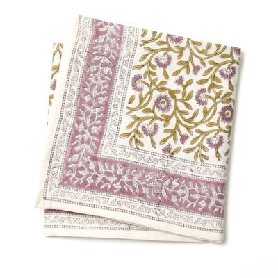 “Indian flowers” printed scarf Carma Rosée Pink