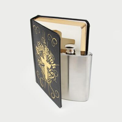 Flask In A Book Fancy Black