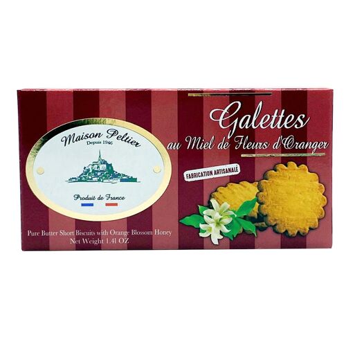 Maison Peltier Étui galettes miel de fleurs d'oranger 40 gr