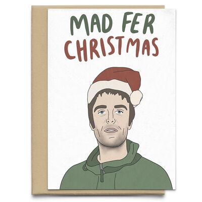 Mad Fer Christmas Tarjeta de Navidad Liam