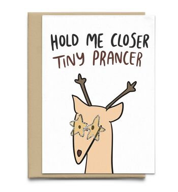 Carte de Noël minuscule Prancer 3