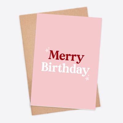 Merry Birthday Funny December Birthday Card