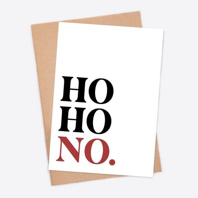Cartolina di Natale divertente Ho Ho No