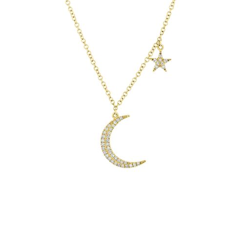 Moon & Star Necklace Aaliyah