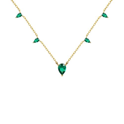 Emerald Teardrop Necklace