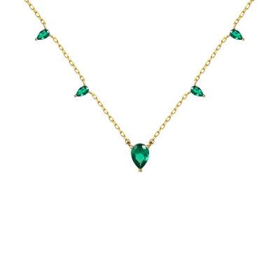 Emerald Teardrop Necklace