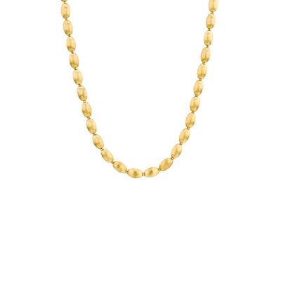 Goldener ovaler Perlen-Halsreif