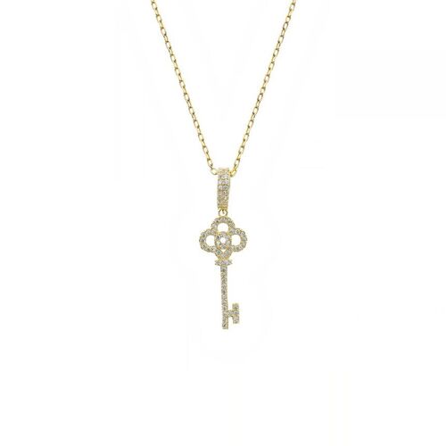 Vintage Key Necklace With Removable Charms