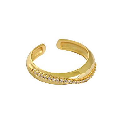 Gold Crystal Ring Nura