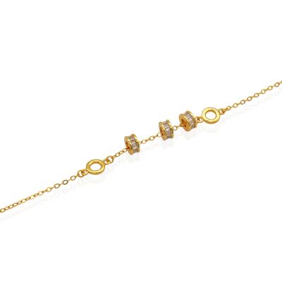 Baguette Gemstone Charm Bracelet