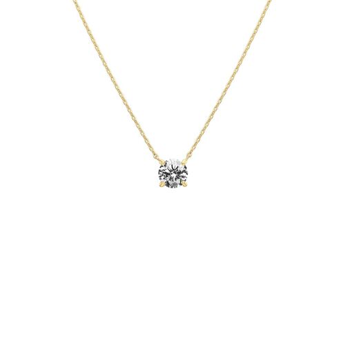 Bella Solitaire Necklace 14ct Gold