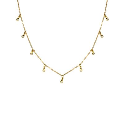 Goldene Wassertropfen-Halskette