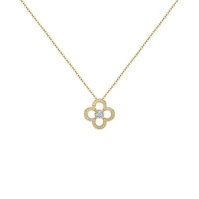 18K Gold Diamond Clover Necklace *MADE TO ORDER* -2
