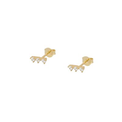 Three Claw Diamond Earrings