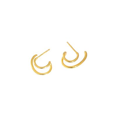 Pendientes Doble Aro Oro