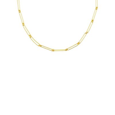 Gold Rectangle Link Chain