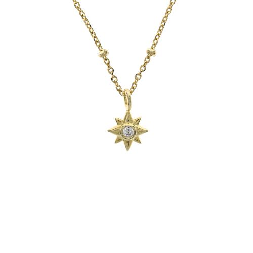 Gold Star Burst Necklace
