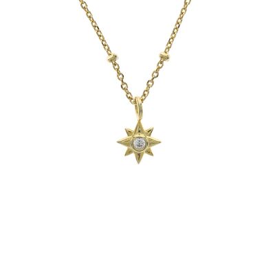 Collier éclat d'étoiles dorées