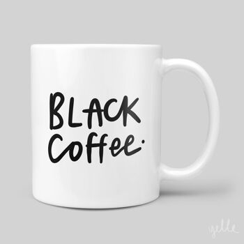 Tasse en céramique 11 oz café noir 1
