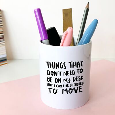 cosas que no necesito Pen Pot | Organizador de escritorio | escritorio ordenado | Almacenamiento de oficina