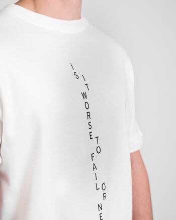 T-shirt ample pour hommes « Est-ce pire d'échouer ou de ne jamais essayer ? » 2
