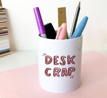 Pot de stylo de merde de bureau | Organisateur de bureau | Desk Tidy | Stockage de bureau 1