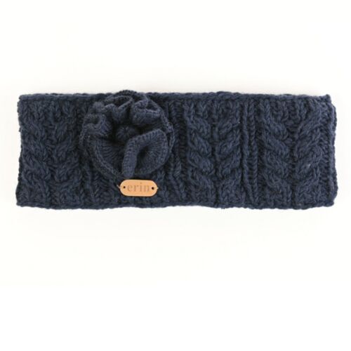 PK927 Aran Cable Headband Navy