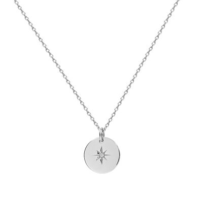 Shooting star silver necklace