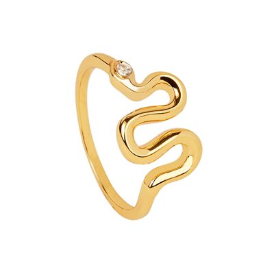SERPENT'S KISS GOLD RING - 12