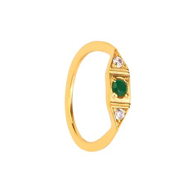 GREEN COMET GOLD RING