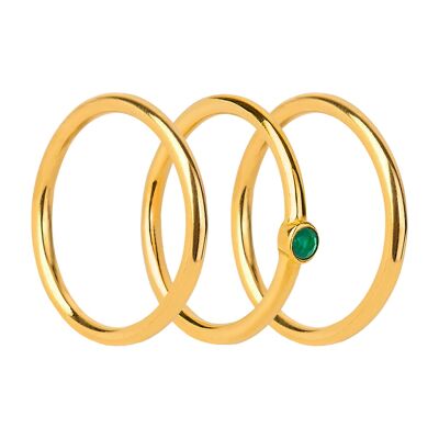 GREEN ORBIT GOLD RINGS