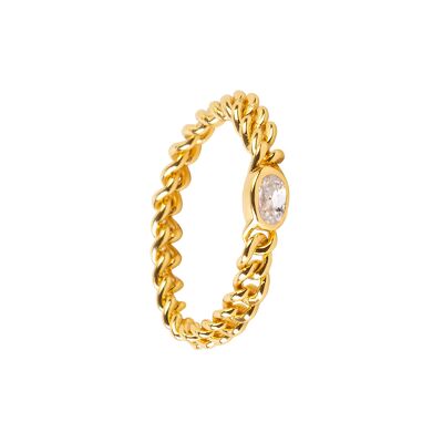 WHITE MARILYN GOLD RING