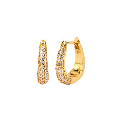 SHINNY BELLE GOLD HOOPS