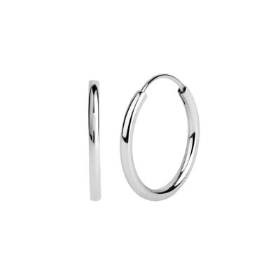 SMALL PARFAIT SILVER HOOPS