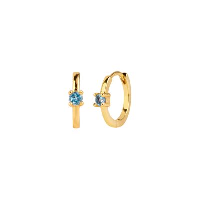Blue mirage gold hoops