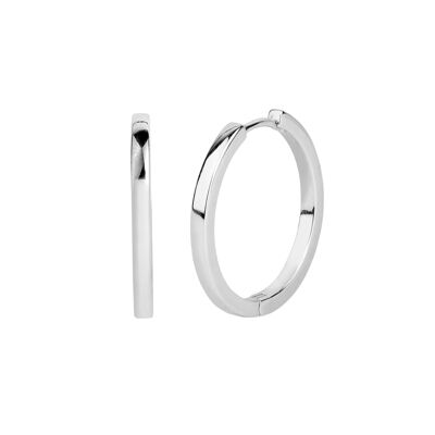 GRAND IVORY SILVER HOOPS
