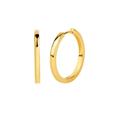Grand ivory gold hoops